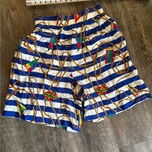 Vintage jh collectibles Colorful Striped Shorts with Rope Pattern nautical